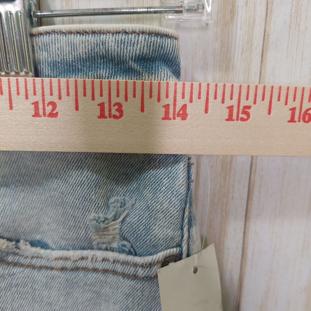 Vigoss Women's Stevie Crop Straight Jeans Light Wash~Distressed~Stretch~ Size 28 - Picture 14 of 16
